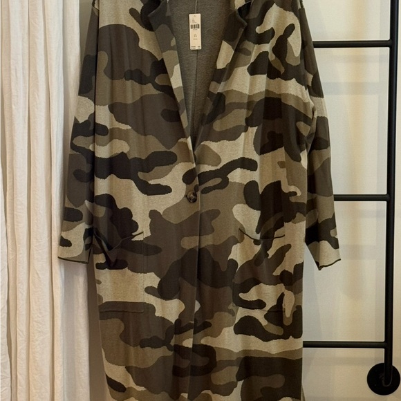 Maeve for Anthropologie Camouflage Trench Coat - Picture 1 of 7